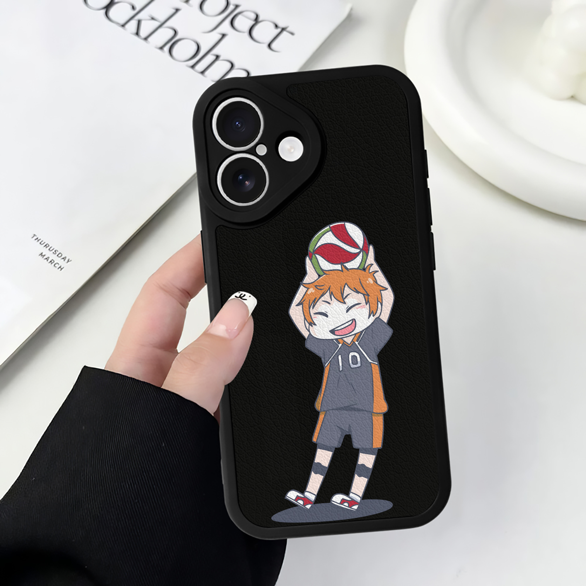 （画像用） ハイキュー!! Haikyu!! 【iPhone 16シリーズ対応】シリコンスマホケース（レザー調） 材質：シリコン